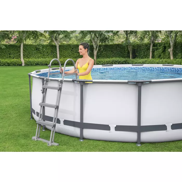 Каркасный бассейн Bestway 56418 BW, Steel Pro Max 366х100см, 9150л, фильтр-насос, лестница фото 6